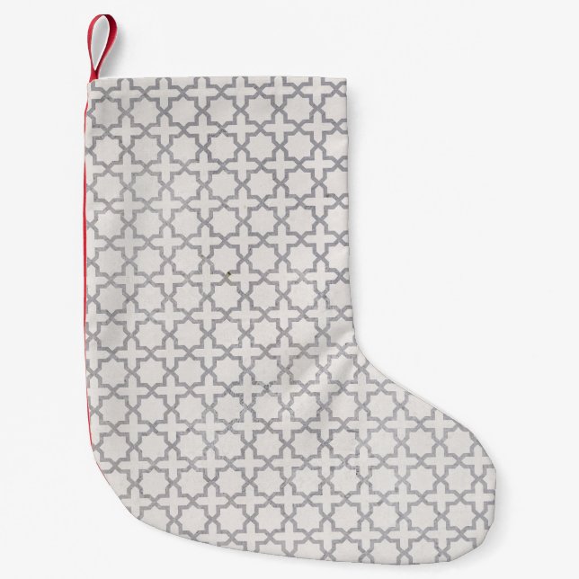 Elegant Arabesque Ornament Small Christmas Stocking (Front)