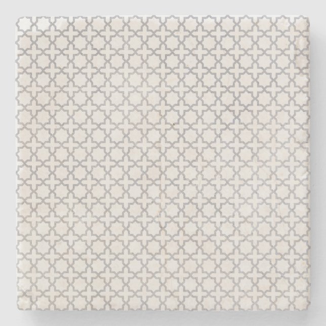 Elegant Arabesque Ornament Stone Coaster (Front)
