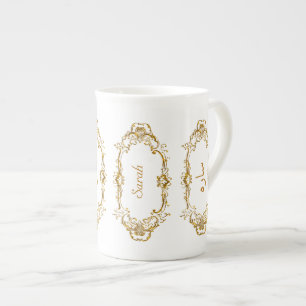 Elegant Arabic and English Name  Bone China Mug