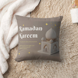 Elegant Arabic Calligraphy Ramadan Wishes Cushion
