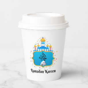 Elegant Arabic Calligraphy Ramadan Wishes Paper Cups