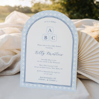 Elegant Arch ABC Blocks Baby Boy Shower