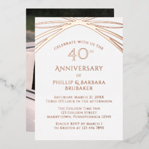 Elegant Arch Add Photo 40th Wedding Anniversary
