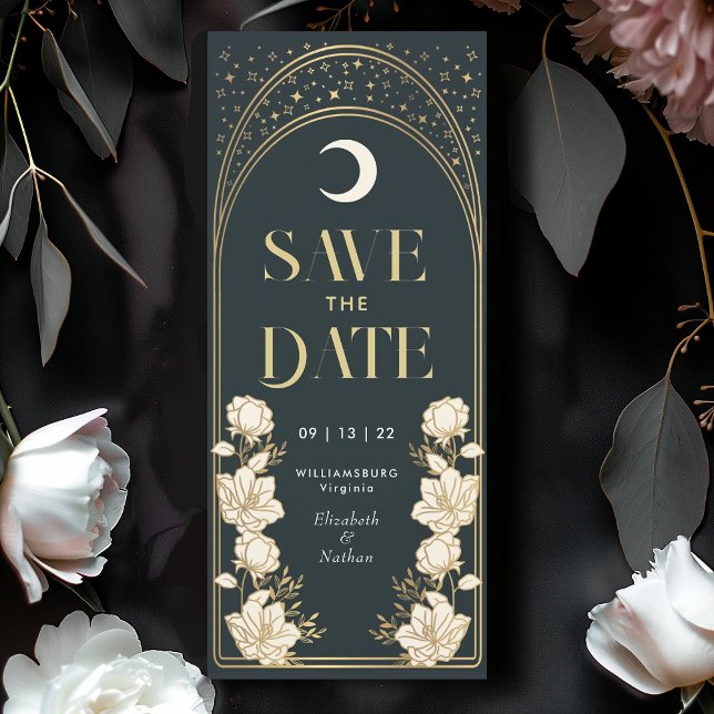 Elegant Arch Art Nouveau Save the Date Invitation (Creator Uploaded)