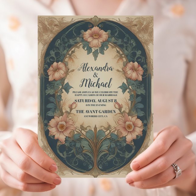 Elegant Arch Art Nouveau Wedding Invitation (Creator Uploaded)