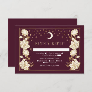 Elegant Arch Art Nouveau Wedding RSVP Enclosure Card