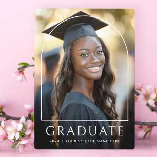 Elegant arch classic graduation photo graduate plaque