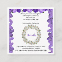 Elegant Arch Floral Wedding Details Card | Acrylic