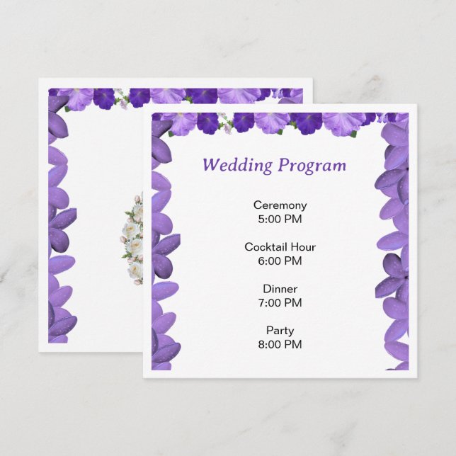Elegant Arch Floral Wedding Program | Acrylic  (Front/Back)