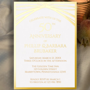 Elegant Arch Golden 50th Wedding Anniversary Party