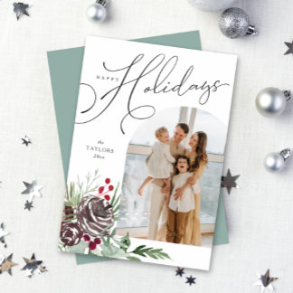 Elegant Arch Happy Holidays Card