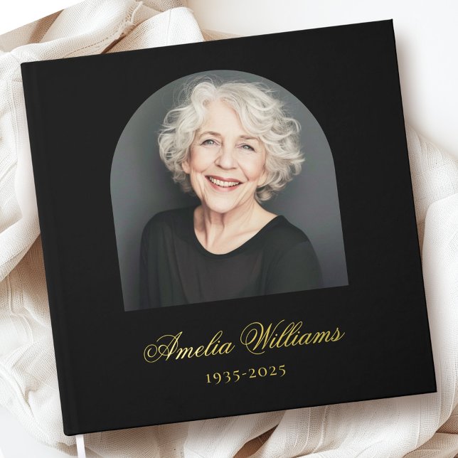 Elegant arch loving memory funeral memorial photo guest book (Elegant arch loving memory funeral memorial photo guest book)