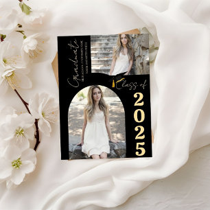 Elegant Arch Photo College High School Graduation Announcement