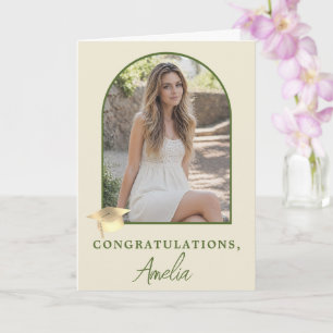 Elegant Arch Photo Graduation Congratulations Card