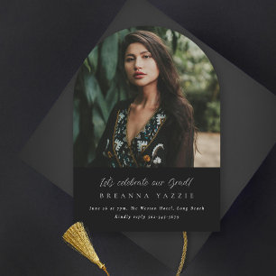 Elegant Arch Photo Graduation Invitation