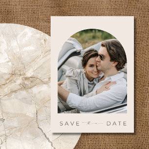 Elegant Arch Photo Modern Wedding Save The Date
