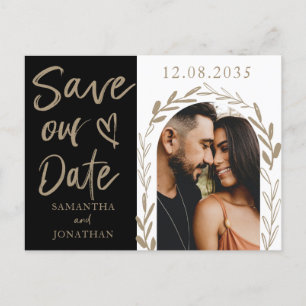 Elegant Arch Photo Save our Date Wedding Announcement Postcard
