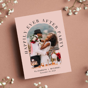 Elegant Arch Photo Wedding Reception Invitation