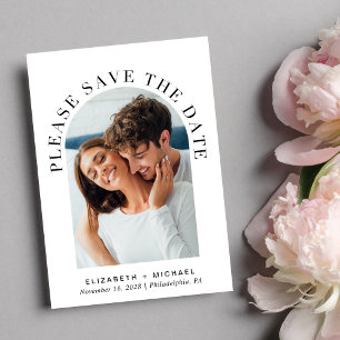 Elegant Arch Photo Wedding Save The Date