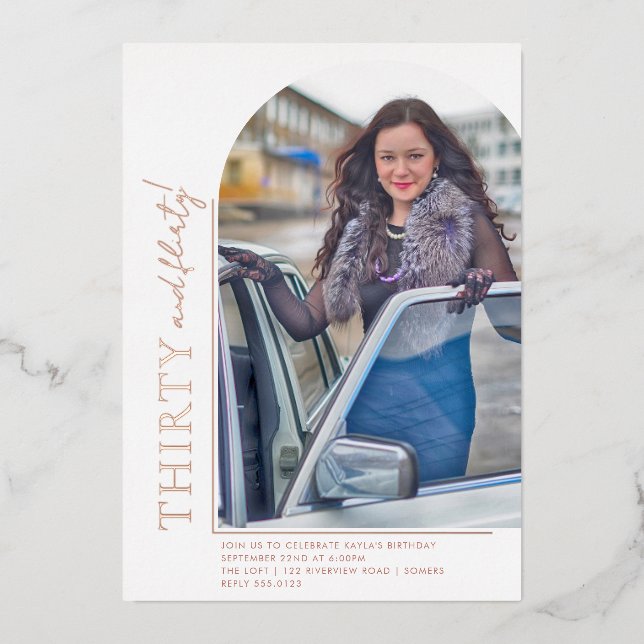 Elegant Arch Shape 30 and Flirty Photo Rose Gold (Front)