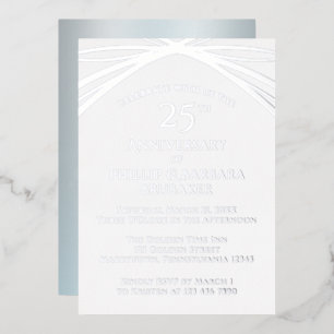 Elegant Arch Silver 25th Wedding Anniversary Party