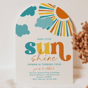 Elegant Arch Sun Birthday Invitation