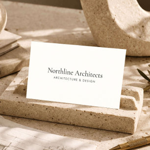Elegant Architect Minimalist Ivory Modern Design Business Card