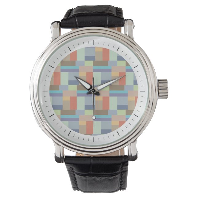 Elegant Architecture Retro Geometric Pattern Watch (Front)