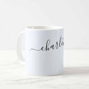 Elegant Arctic White Colour Name Personalised Coffee Mug