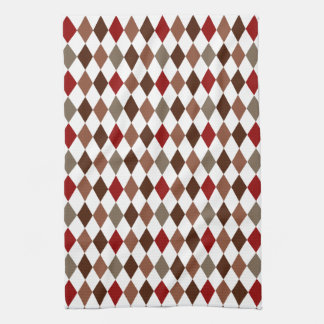 Elegant Argyle Diamond Pattern Tea Towel