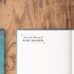 Elegant Arrows From The Library Of  Self-inking Stamp<br><div class="desc">Bookplate self inking stamp with from the library of written above your name,  framed by elegant slender arrows.</div>