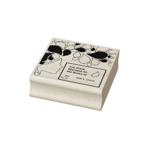 Elegant Art Book Belongs to Personalised Bookplate Rubber Stamp