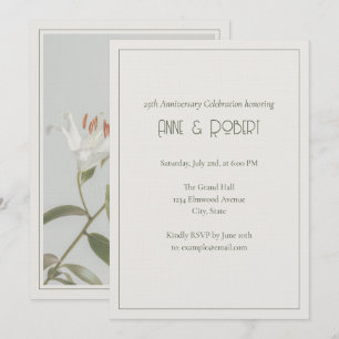 Elegant Art Deco Anniversary Invitation