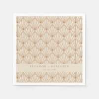 Elegant Art Deco Burnt Orange Custom Wedding 