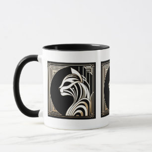 Elegant Art Deco cat  Mug