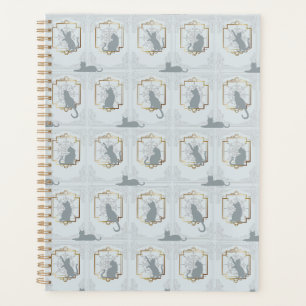 Elegant Art Deco Cats - Light Grey Planner