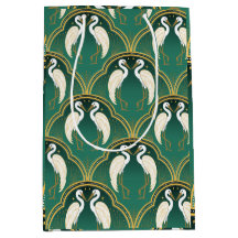 Elegant Art Deco Crane Pattern 