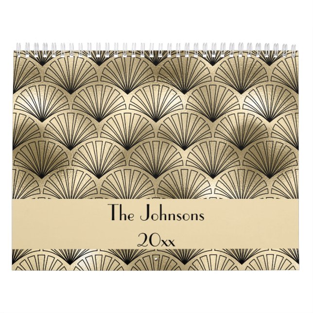 Elegant Art Deco Custom  Calendar (Cover)