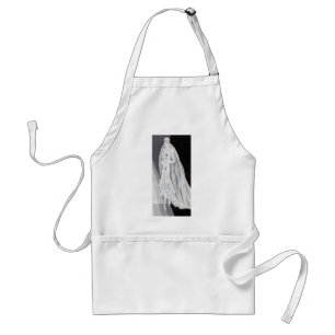Elegant Art Deco Flapper Bride Illustration Standard Apron