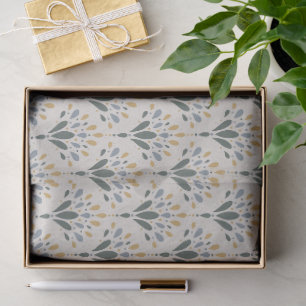 Elegant Art Deco Floral Motif Tissue Paper