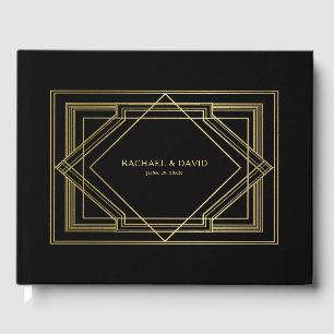 Elegant Art Deco Gatsby Style Wedding Guest Book