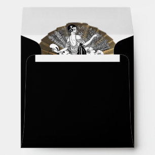 Elegant Art Deco Gatsby Wedding Square Envelope