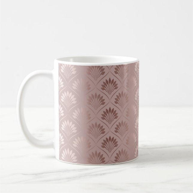 Elegant art deco gold lattice pattern coffee mug (Left)