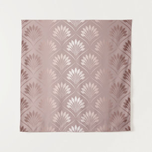 Elegant art deco gold lattice pattern tapestry