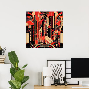 Elegant Art Deco lovers Poster