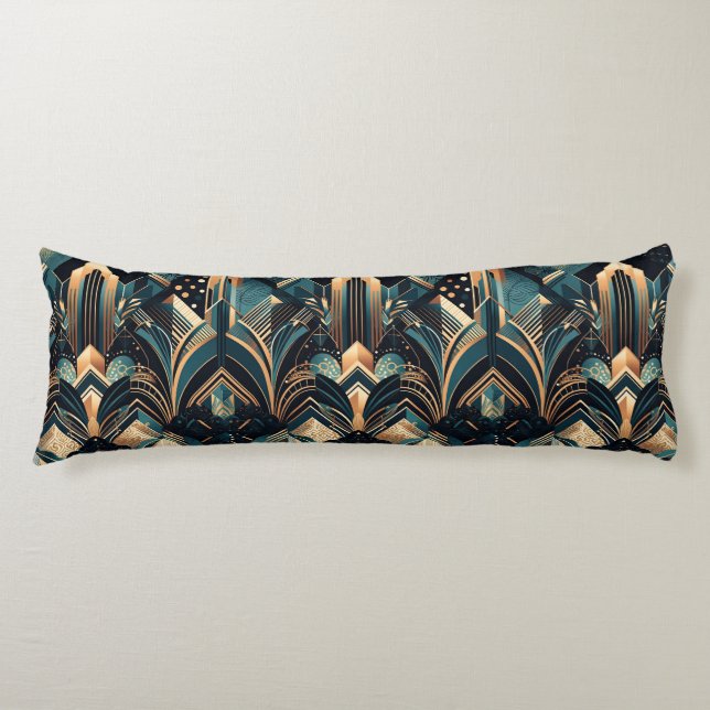 elegant art deco pattern  body cushion (Front)
