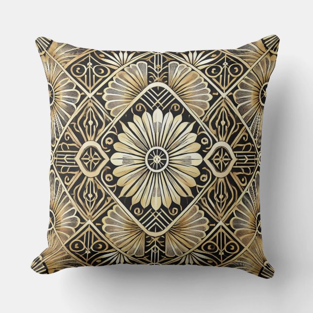 Elegant Art Deco Pattern Design Cushion (Front)