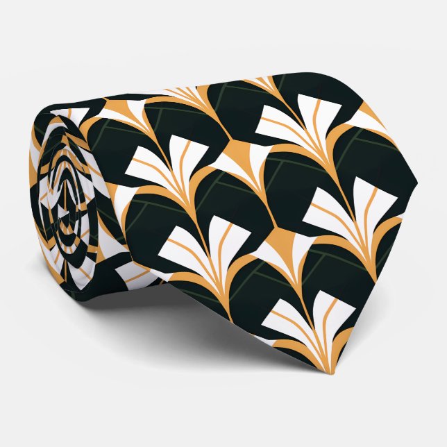 Elegant art deco pattern tiled  tie (Rolled)