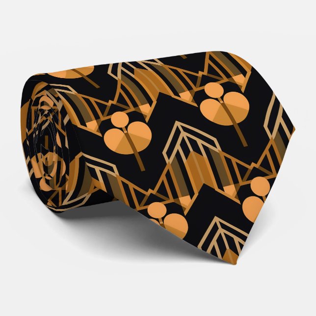 Elegant art deco pattern tiled  tie (Rolled)