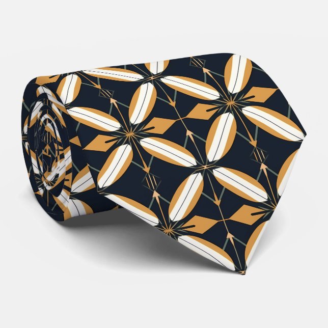 Elegant art deco pattern tiled  tie (Rolled)